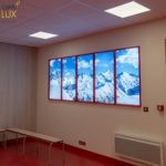 Cinq fenêtres virtuelles Cumulux horizontales 60x120 cm, pour Paris Gare de Lyon