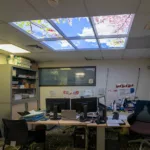 Installation d'un plafond Cumulux dans un bureau a l'hotel Novotel de Monte Carlo