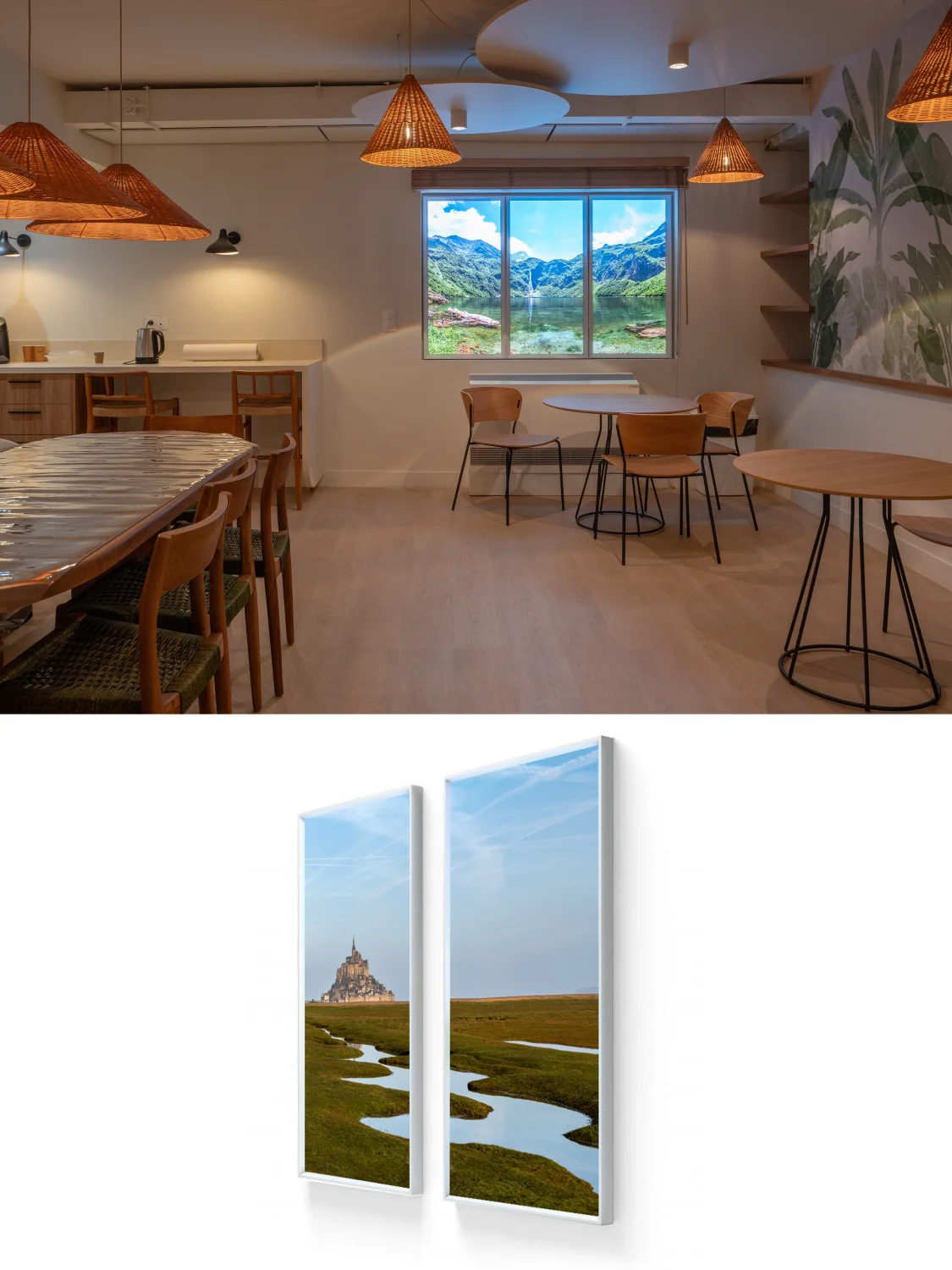 Illustration de Fenetres Cumulux - Paysages francais LED